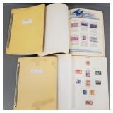4 stamp albums w/ vintage stamps: 'Americana',