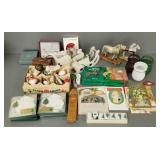 Gp vintage Christmas, etc. items incl ornaments,