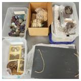 Gp rock specimens, fossils, slate plaques &