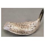 Judaica 925 sterling silver covered rams horn 10'L