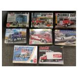 8- 125th scale models- semi trailers, etc.