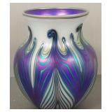Charles Lotton signed & dated 2008 art glass vase
