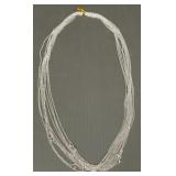 Ten 30' sterling silver chains- 38.2g total