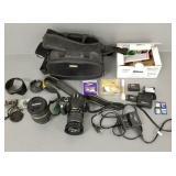 Nikon D40 digital camera w/ 2 lenses, chargers,