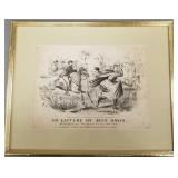 Vintage litho 'Capture of Jeff Davis' 17'H 21'W