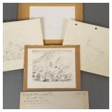 Darwin Follrath painting & 2 sketches- Mine on