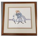 P. Buckley Moss signed & #'d litho 'Twins'- 22'H