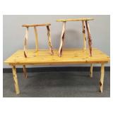 3 pcs rustic furniture w/ diamond willow legs-