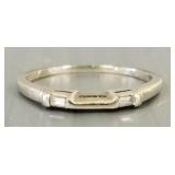 14k white gold band s/w baguette diamonds- 1.5g,