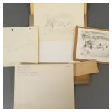 Darwin Follrath painting & 2 sketches- October