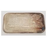 Chicago Northwestern Railway .999 fine silver bar:
