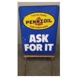 Pennzoil double sided gas station sign- 40 1/2'H