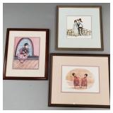 3 P. Buckley Moss pencil signed & #'d lithos-