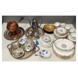 Gp porcelain & metalware incl set Wedgwood