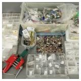 Large group asst jewelry components, findings, etc