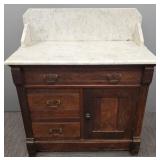 Victorian marble top commode cabinet 27'T 30'W