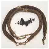 Vintage garnet moveable 2' butterfly brooch &