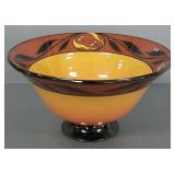 Marti Mocahbee signed art pottery bowl 5 1/4'H