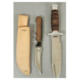 2 knives: Anza w/ sheath & 11 1/2' L Garcia