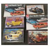 Six 1/16 & 1/25 scale models- hot rods