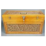 Vintage wooden tackle/ tool box 20'W 11'T 8'D