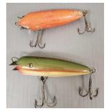 2 vintage fishing lures incl Stump Dodger 3 1/2'L