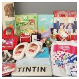 Gp. character items: Tintin, Hello Kitty, etc