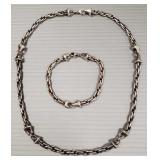 2 pcs hallmarked Poland silver chain jewelry: