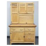 Antique oak Hoosier style kitchen cabinet: 68'H