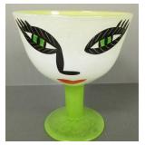 Artist signed Kosta Boda Open Minds vase 8'H