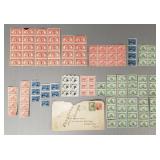 Folio with un-cancelled U.S. commemorative stamps