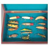 14 vintage fishing lures- 5 1/2' longest