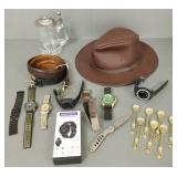Group incl some men's watches, belt,