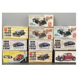Ten vintage 1/25 scale models, 32 Fords