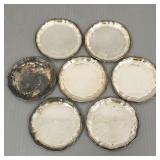 7 Swedish hallmarked silver small trays-