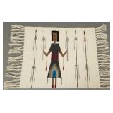 Small Southwest Yei weaving 14 1/2' x 17' with