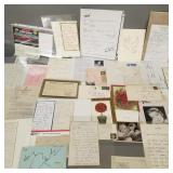 Collection Joan Fontaine correspondence, checks,