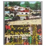 Dolan Geiman 2007 artwork on board: junkyard 20'x