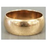 Vintage 14k gold wide ring band- 6.4g, sz 8 1/2