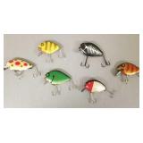 6 Heddon Punkinseed lures- 2 1/2' longest