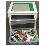 Lg. group Lego pieces approx. 16 lbs & Lego table