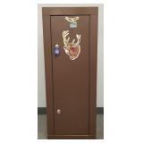 Metal gun safe w/ key: 55'H 21'W 16'D
