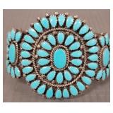 Southwest turquoise & silver cuff bracelet