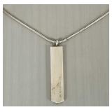 Tiffany & Co. '1837' sterling silver bar pendant/