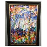 Christiane David signed oil on canvas- framed 24'x