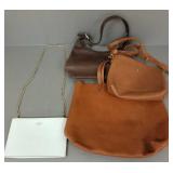 4 designer, etc bags incl vintage Coach,