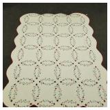 Hand stitched & embroidered quilt- 5' x 7'