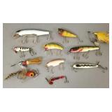 10 vintage fishing lures- 5 1/2' longest