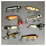 10 vintage fishing lures- 4 1/2' longest