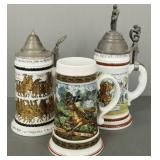 3 lithophane steins incl. Regimental style